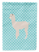 Alpaca Blue Check Garden Flag - Outdoor Decorative Yard Flag