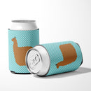 Alpaca Suri Blue Check Can or Bottle Hugger BB8094CC