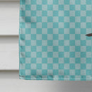 Emu Blue Check House Flag 28x40 Porch Sleeve Pole Decorative Outside Yard Banner Artwork Wall Hanging, Polyester