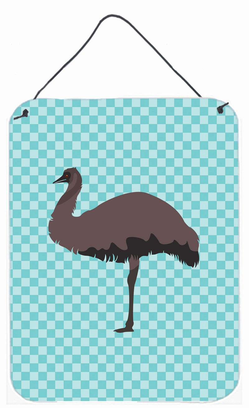 Emu Blue Check Wall or Door Hanging Prints BB8096DS1216