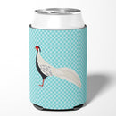 Silver Pheasant Blue Check Can or Bottle Hugger Cooler Sleeve for Standard 12 oz Cans, Insulated Foam Beer & Soda Can Hugger Reusable