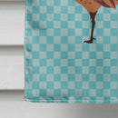 Ring-necked Common Pheasant Blue Check House Flag 28x40 Porch Sleeve Pole Decorative Outside Yard Banner Artwork Wall Hanging, Polyester