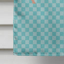 American Landrace Pig Blue Check Flag Canvas House Size BB8106CHF