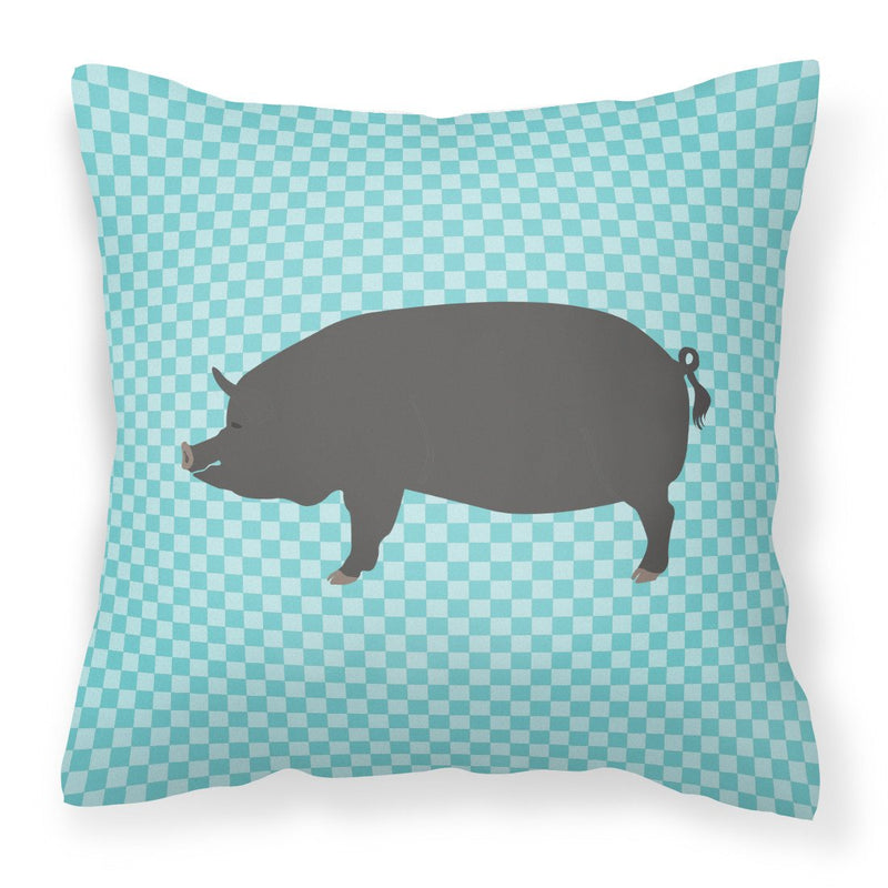 Berkshire Pig Blue Check Fabric Decorative Pillow BB8107PW1818