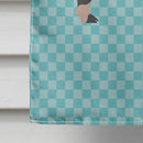 Mini Miniature Pig Blue Check House Flag 28x40 Porch Sleeve Pole Decorative Outside Yard Banner Artwork Wall Hanging, Polyester