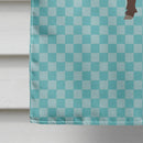 Wild Boar Pig Blue Check House Flag 28x40 Porch Sleeve Pole Decorative Outside Yard Banner Artwork Wall Hanging, Polyester