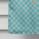 Welsh Pig Blue Check House Flag 28x40 Porch Sleeve Pole Decorative Outside Yard Banner Artwork Wall Hanging, Polyester