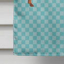 Duroc Pig Blue Check House Flag 28x40 Porch Sleeve Pole Decorative Outside Yard Banner Artwork Wall Hanging, Polyester