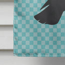 Budapest Highflyer Pigeon Blue Check House Flag 28x40 Porch Sleeve Pole Decorative Outside Yard Banner Artwork Wall Hanging, Polyester