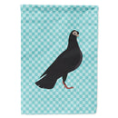 Budapest Highflyer Pigeon Blue Check House Flag 28x40 Porch Sleeve Pole Decorative Outside Yard Banner Artwork Wall Hanging, Polyester
