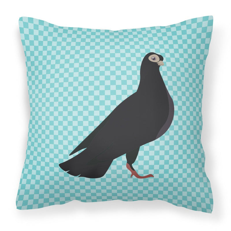 Budapest Highflyer Pigeon Blue Check Fabric Decorative Pillow BB8121PW1818