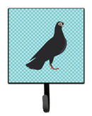 Budapest Highflyer Pigeon Blue Check Leash or Key Holder Wall Hooks, Key Hooks Holder, Coat Rack Wall Mount, Coat Hooks, Hooks for Hanging Keys, Towels, Aprons, Leashes