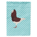 Capuchin Red Pigeon Blue Check House Flag 28x40 Porch Sleeve Pole Decorative Outside Yard Banner Artwork Wall Hanging, Polyester