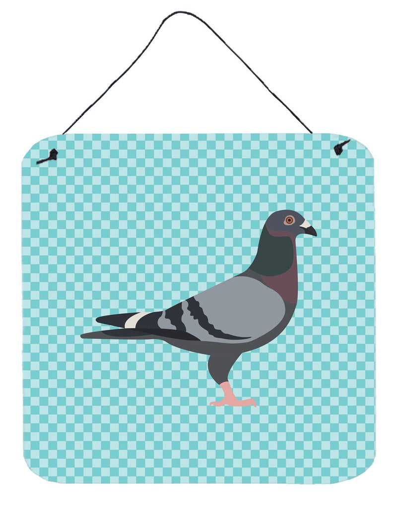 Racing Pigeon Blue Check Wall or Door Hanging Prints BB8125DS66