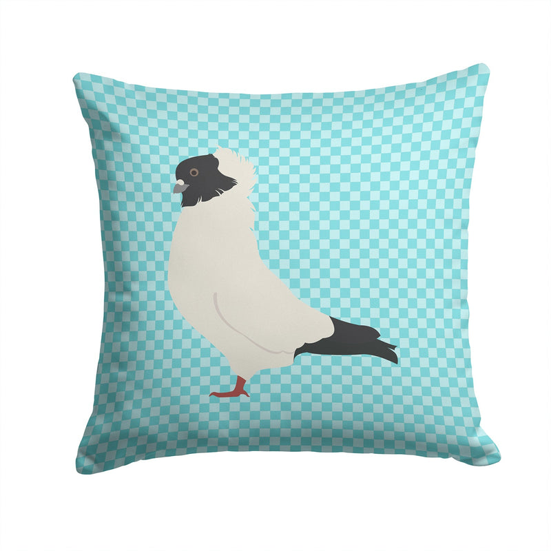 Nun Pigeon Blue Check Fabric Decorative Pillow BB8126PW1414