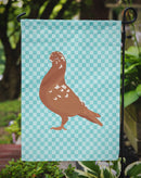 African Owl Pigeon Blue Check Garden Flag - Outdoor Decorative Yard Flag