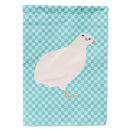 Texas Quail Blue Check House Flag 28x40 Porch Sleeve Pole Decorative Outside Yard Banner Artwork Wall Hanging, Polyester