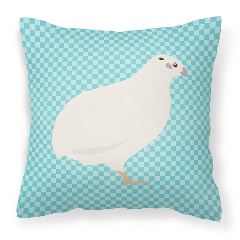 Texas Quail Blue Check Fabric Decorative Pillow BB8131PW1818