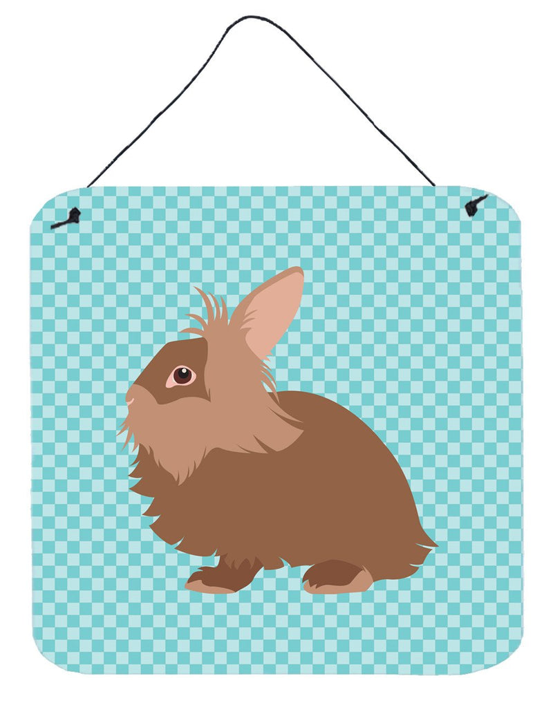 Lionhead Rabbit Blue Check Wall or Door Hanging Prints BB8134DS66