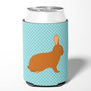 Rex Rabbit Blue Check Can or Bottle Hugger Cooler Sleeve for Standard 12 oz Cans, Insulated Foam Beer & Soda Can Hugger Reusable