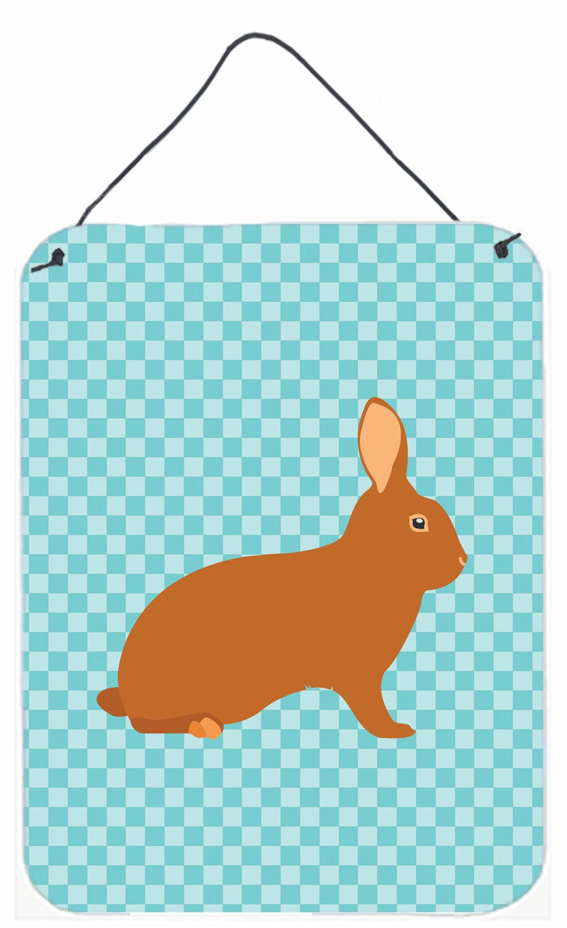 Rex Rabbit Blue Check Wall or Door Hanging Prints BB8143DS1216