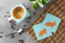 Rex Rabbit Blue Check Foam Coasters Set of 4 Cup Coasters for Indoor Outdoor, Tabletop Protection, Anti Slip, Mouse pad Material