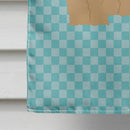 Lincoln Longwool Sheep Blue Check House Flag 28x40 Porch Sleeve Pole Decorative Outside Yard Banner Artwork Wall Hanging, Polyester