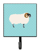 Scottish Blackface Sheep Blue Check Leash or Key Holder Wall Hooks, Key Hooks Holder, Coat Rack Wall Mount, Coat Hooks, Hooks for Hanging Keys, Towels, Aprons, Leashes