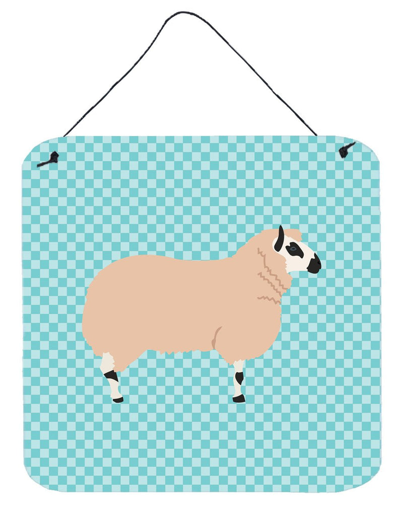 Kerry Hill Sheep Blue Check Wall or Door Hanging Prints BB8153DS66