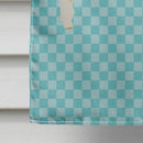 Horned Dorset Sheep Blue Check House Flag 28x40 Porch Sleeve Pole Decorative Outside Yard Banner Artwork Wall Hanging, Polyester
