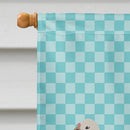 Jersey Buff Turkey Hen Blue Check House Flag 28x40 Porch Sleeve Pole Decorative Outside Yard Banner Artwork Wall Hanging, Polyester