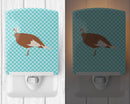 Jersey Buff Turkey Hen Blue Check Ceramic Night Light Compact, UL-Certified, Ideal for Bedroom, Bathroom, Nursery, Hallway, Kitchen, 6x4x3, Multicolor