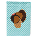 Bronze Turkey Blue Check House Flag 28x40 Porch Sleeve Pole Decorative Outside Yard Banner Artwork Wall Hanging, Polyester