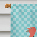 Marragansett Turkey Blue Check House Flag 28x40 Porch Sleeve Pole Decorative Outside Yard Banner Artwork Wall Hanging, Polyester