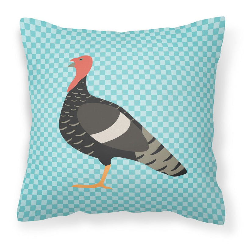 Marragansett Turkey Blue Check Fabric Decorative Pillow BB8161PW1818