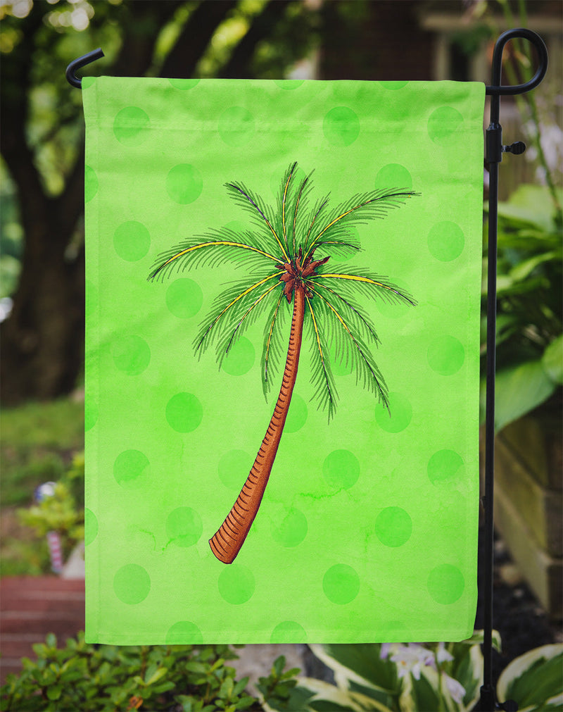 Palm Tree Green Polkadot Flag Garden Size BB8165GF