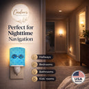 Sunglasses Blue Polkadot Ceramic Night Light Compact, UL-Certified, Ideal for Bedroom, Bathroom, Nursery, Hallway, Kitchen, 6x4x3, Multicolor