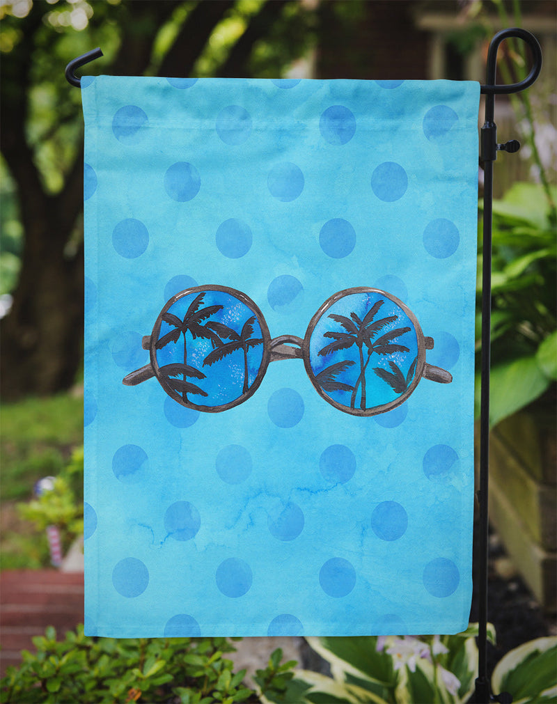 Sunglasses Blue Polkadot Flag Garden Size BB8176GF