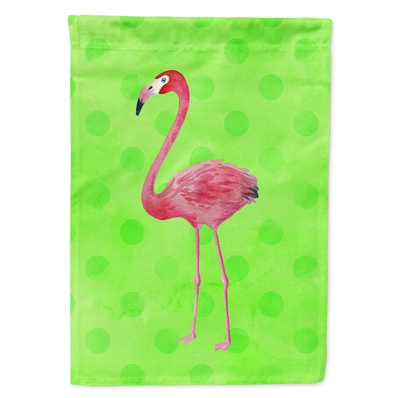 Flamingo Green Polkadot Flag Canvas House Size BB8185CHF