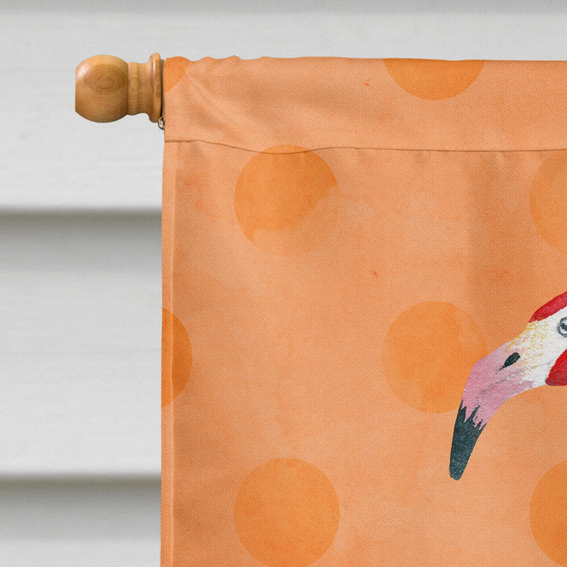 Flamingo Orange Polkadot Flag Canvas House Size BB8188CHF