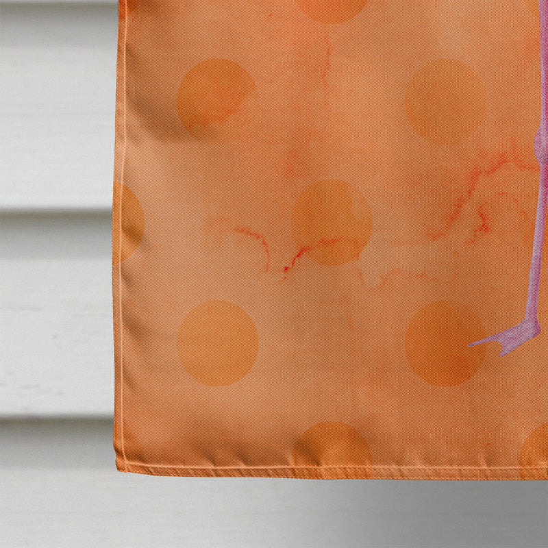 Flamingo Orange Polkadot Flag Canvas House Size BB8188CHF