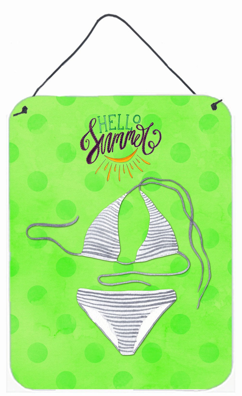 Bikini Swimsuit Green Polkadot Wall or Door Hanging Prints BB8195DS1216