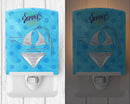 Bikini Swimsuit Blue Polkadot Ceramic Night Light Compact, UL-Certified, Ideal for Bedroom, Bathroom, Nursery, Hallway, Kitchen, 6x4x3, Multicolor