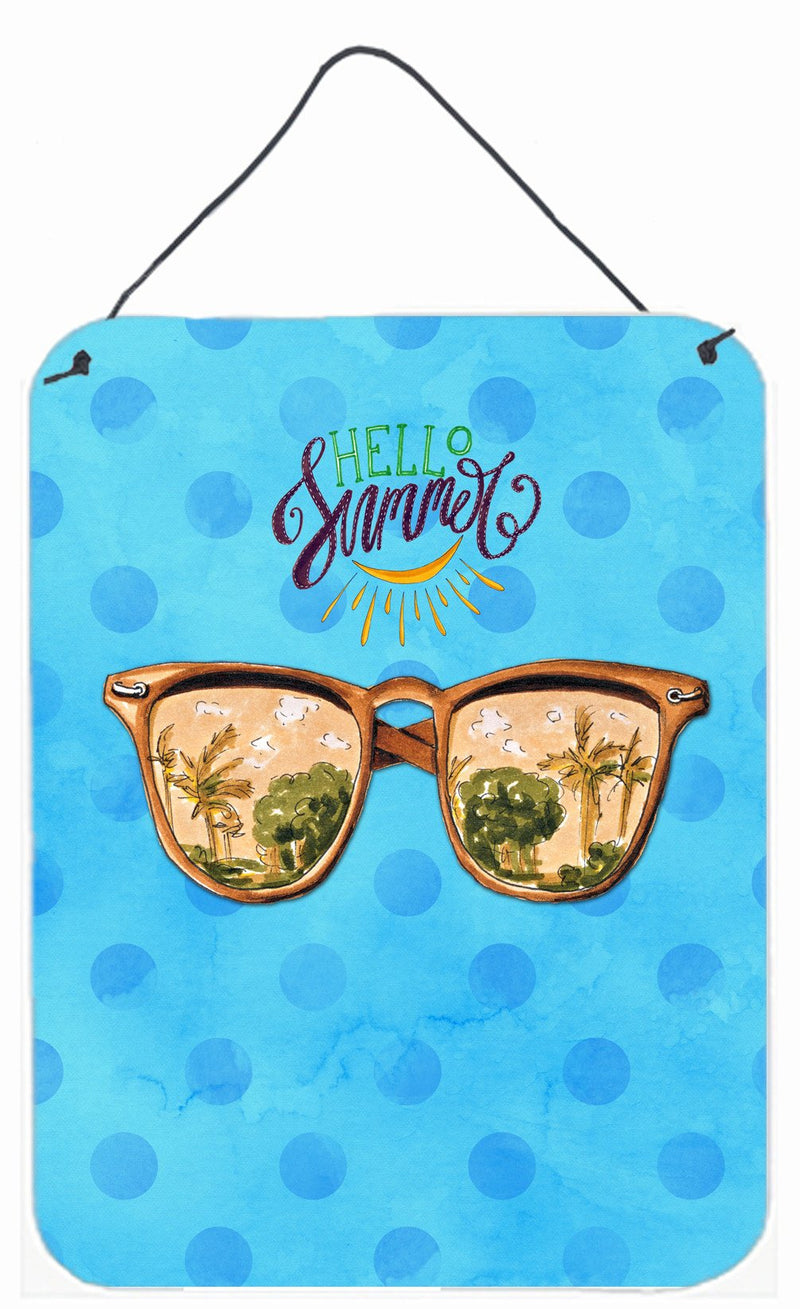 Beach Sunglasses Blue Polkadot Wall or Door Hanging Prints BB8206DS1216