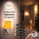 Summer Martini Yellow Polkadot Ceramic Night Light Compact, UL-Certified, Ideal for Bedroom, Bathroom, Nursery, Hallway, Kitchen, 6x4x3, Multicolor