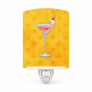 Summer Martini Yellow Polkadot Ceramic Night Light Compact, UL-Certified, Ideal for Bedroom, Bathroom, Nursery, Hallway, Kitchen, 6x4x3, Multicolor