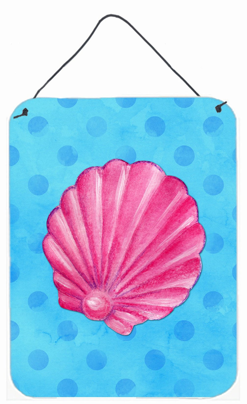 Pink Sea Shell Blue Polkadot Wall or Door Hanging Prints BB8241DS1216