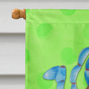 Blue Crab Green Polkadot Flag Canvas House Size BB8245CHF