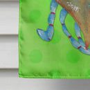 Blue Crab Green Polkadot Flag Canvas House Size BB8245CHF