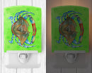 Blue Crab Green Polkadot Ceramic Night Light BB8245CNL